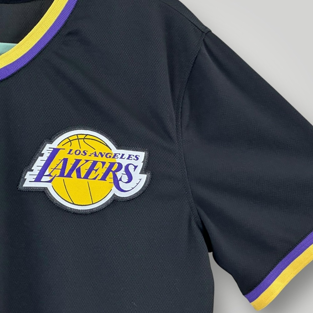 Los Angeles Lakers Shirt Mens Medium Black Yellow NBA Basketball LeBron James 23 - Picture 4 of 8